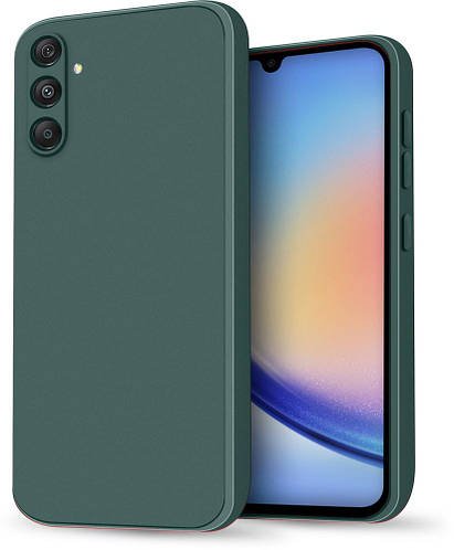 Силіконовий чохол HardCorner Samsung Galaxy A34 A346 (з мікрофіброю) Green