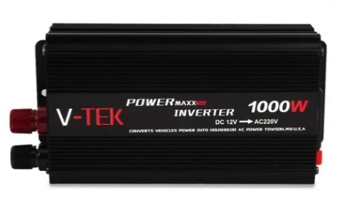 Автомобільний перетворювач напруги інвертор VTEK SSK-1000W 12/220В з активним охолодженням розеткою і USB
