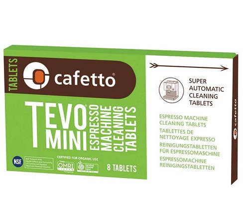 Таблетки Cafetto TEVO Mini Blister Pack 8 шт. для чищення кавомашини Органічний