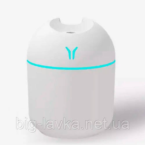 Міні-зволожувач повітря 220 мл USB з підсвічуванням RGB  Білий