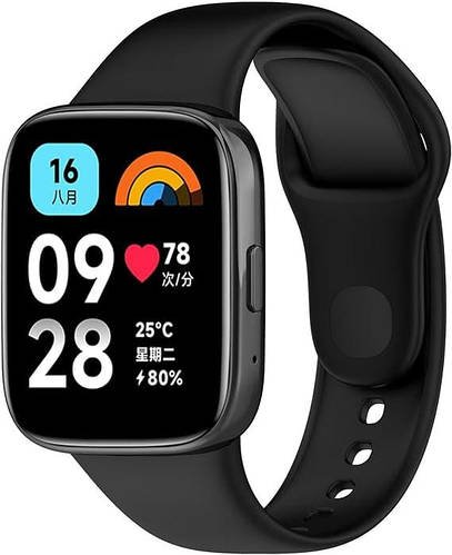 Ремінець Jsota для Redmi Watch 3 Active (Силіконовий) Black