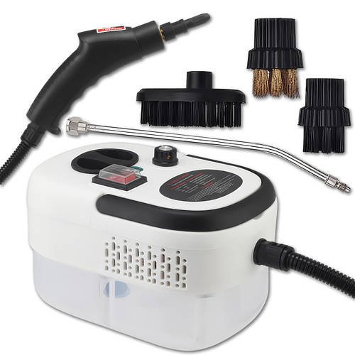 Портативний електричний пароочисник з високим тиском Steam Cleaner 2500W Білий З насадками