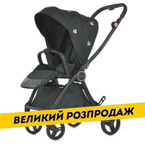 Дитяча прогулянкова коляска El Camino ME 1078 VERSA Clover Black Чорна