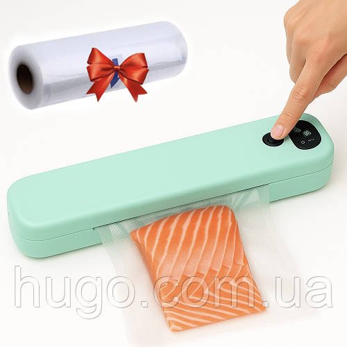 Вакуумний пакувальник Vacuum Sealer + Вакуумні пакети 5м х 25см / Кухонний вакууматор для продуктів