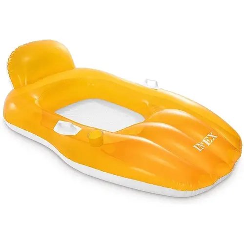 Надувне комфортне крісло з 2 ручками та підсклянником Intex 56805 Надувний плотик для плавання