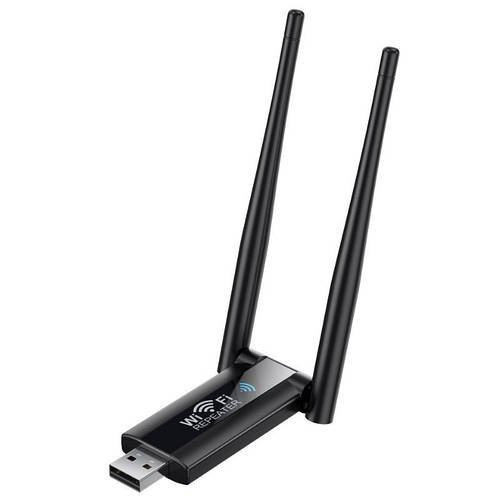 Двохантений бездротовий розширювач діапазону Wi-Fi сигналу USB Ретранслятор-підсилювач WiFi сигналу