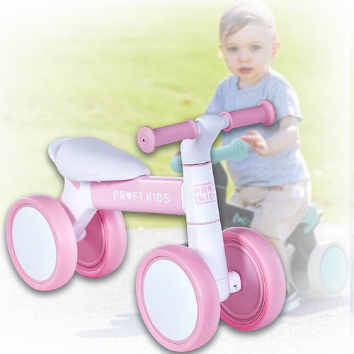 Дитячий біговел на чотирьох колесах з м'яким сидінням Profi Kids 7 дюймів MBB 1014-2 Рожевий