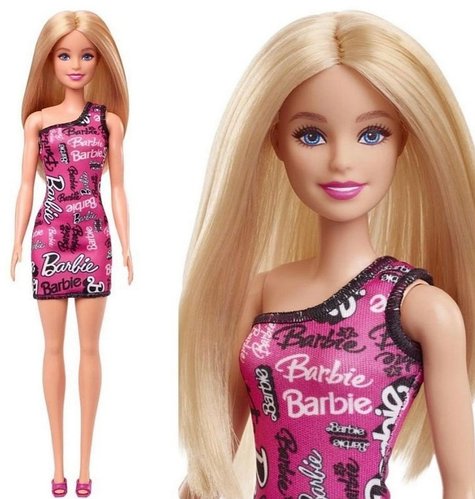 Лялька Barbie блондинка "Супер стиль" у брендованій сукні HRH07