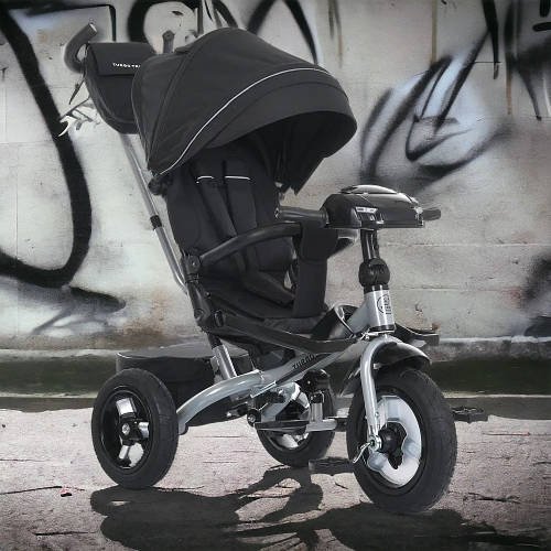 Велосипед триколісний дитячий з батьківською ручкою TURBO TRIKE MT 1007-1 Чорний