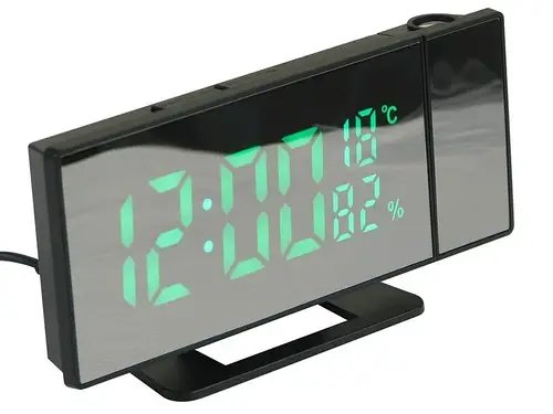 Електронний настільний LED годинник від USB VST 8965-4 з проєкцією SN27