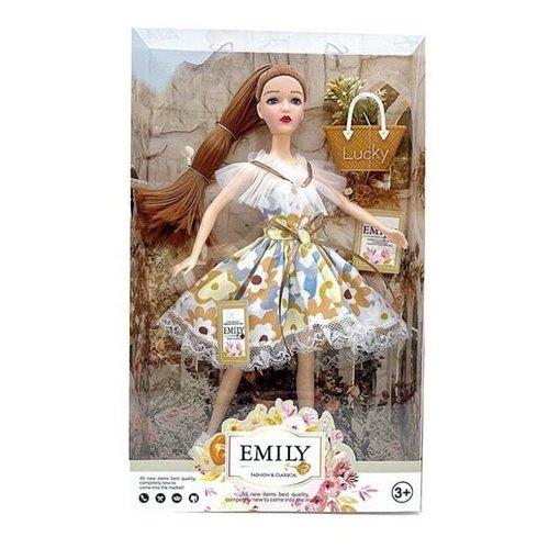 Лялька "Emily" (висота 30 см, знімне взуття, сумочка, в коробці) QJ 127 В