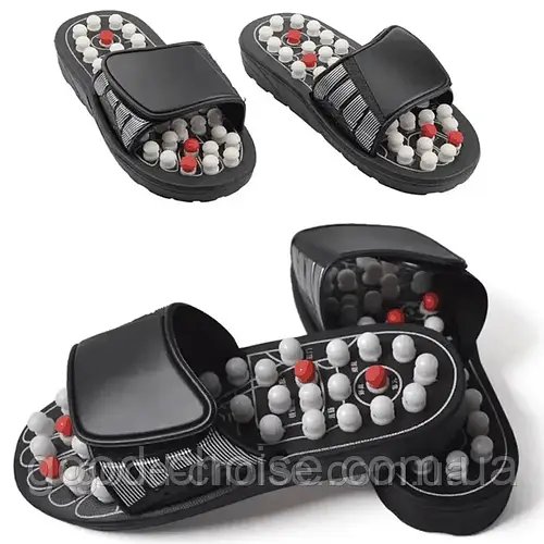 Масажні тапочки Massage Slipper NJ-498, розмір 42-43 / Капці для масажу ніг / Акупунктурні капці