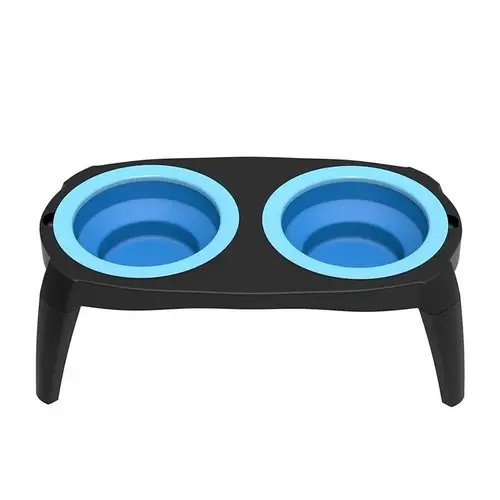 Миска подвійна на складній підставці для собак та котів Pet Bowl Set Миска для домашніх тварин
