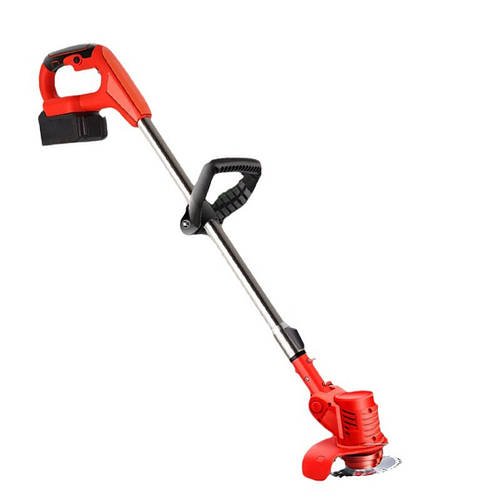 Газонокосарка для косовиці трави на 24 Вт Червона Акумуляторний триммер для газону