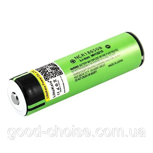 1 шт Акумулятор 18650 (3400mAh), LiitoKala NCR 34B / Батарейка акумуляторна / Високоємнісний акумулятор