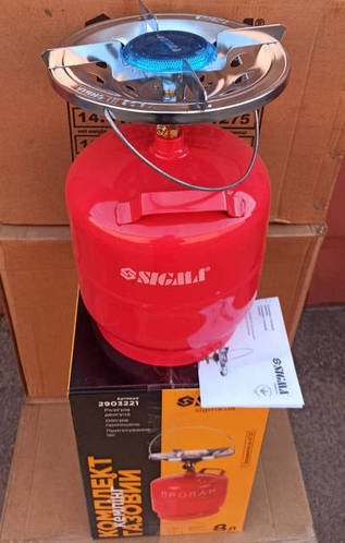 Комплект газовий кемпінговий 8 л. INTERTOOL GS-0008