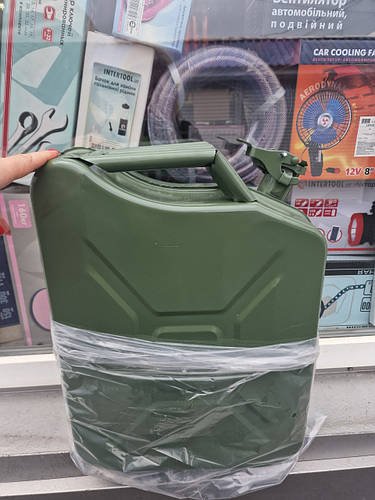 Каністра вертикальна для палива металева 20л (товщина 0,8 мм)