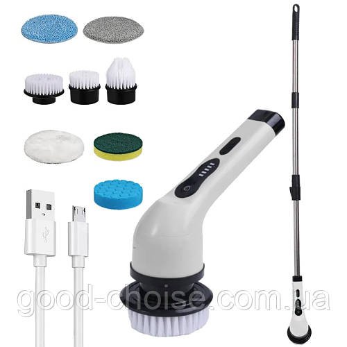 Акумуляторна щітка для прибирання 9в1 / Електрична щітка для миття / Бездротова електрощітка