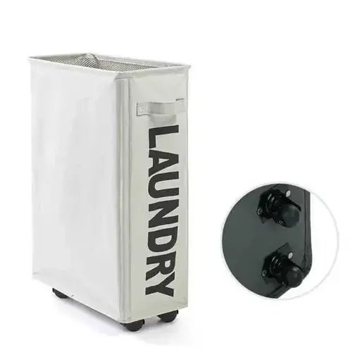 Кошик для білизни тканинний з ручками Rolling Bag AND243 Білий YU227