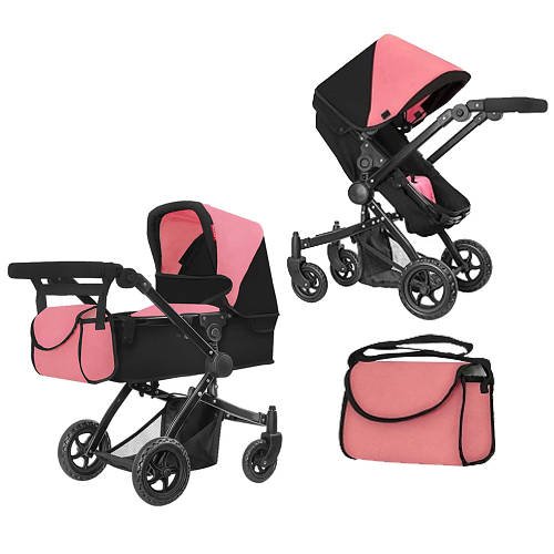 Коляска для ляльок 2 в 1 Carrello Maestro 9651B PEACH PINK Персикова