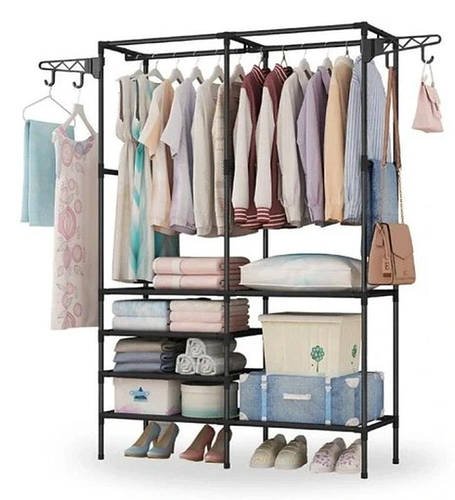 Вішалка стійка для одягу (160x112x46см) Simple Coat Rack Double Row YU227
