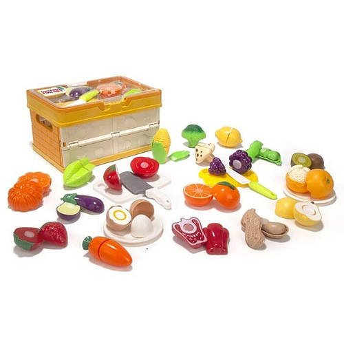 Набір кошик з ігровими продуктами (продукти з липучками, посуд) BC 6002