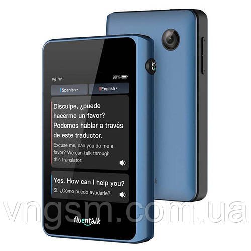 Голосовий перекладач Timekettle Fluentalk T1 Mini онлайн, офлайн, фото переклад, 40 мов Blue
