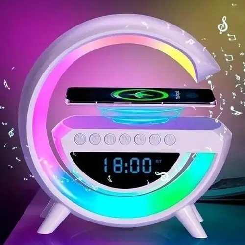 Ночник акумуляторний з годинником G BT-3401 Smart Light Sound Machine Білий Лучшая цена