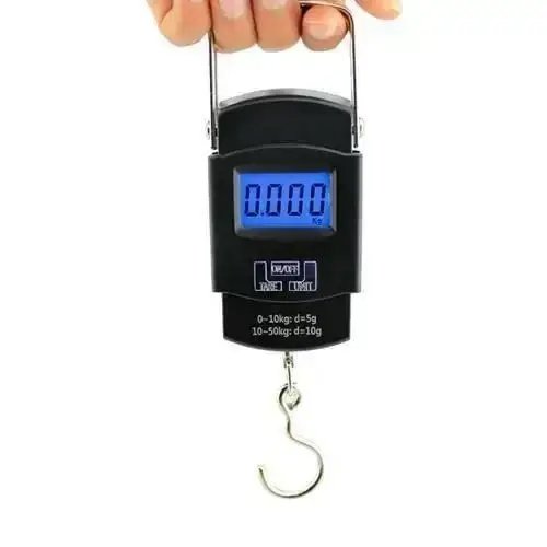 Ваги електронні кантер BITEK BT-603 до 50 кг з LCD дисплеєм, портативні підвісні ваги для багажу та торгівлі