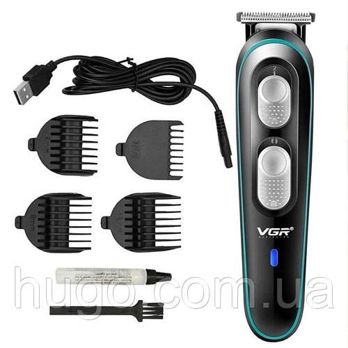 Машинка для стрижки волосся, з насадками, VGR V-055 / Електрична машинка / Бездротовий тример