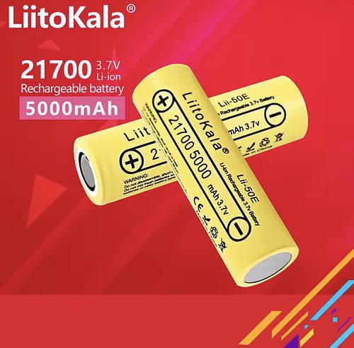 Батарейка акумулятор 21700 LiitoKala 5000 mAh Lii-50E Li-ion