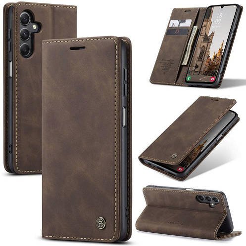 Чохол книжка з магнітом Samsung Galaxy A15 A155 CaseMe Dark Brown