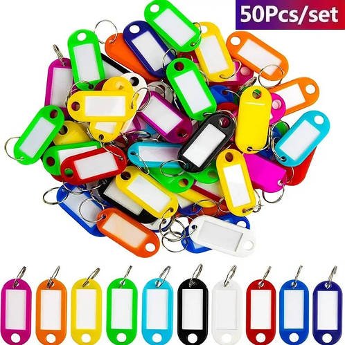 Пластикові Бірки Брелоки на Ключі Набір 50 шт Spec (SP-779050)