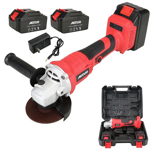 Акумуляторна болгарка AOTUO 48Vf (21V) з двома акумуляторами 4000 mAh