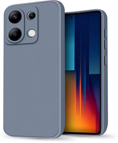 Силіконовий чохол HardCorner Xiaomi Poco M6 Pro (з мікрофіброю) Gray Blue