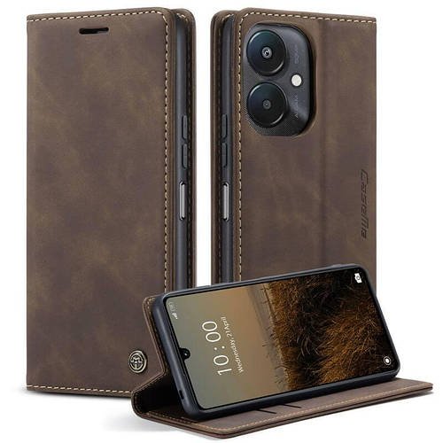 Чохол книжка з магнітом Xiaomi Poco C65 CaseMe Dark Brown