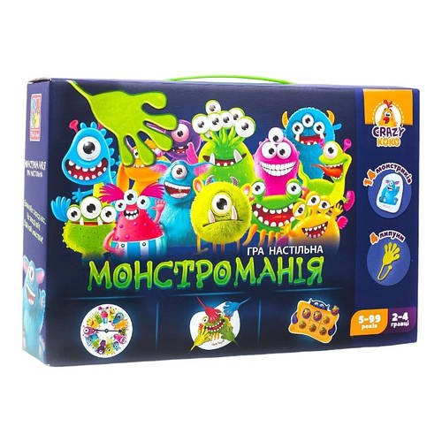 Гра настільна "Монстроманія" Vladi Toys (українською мовою, з липучками) VT8044-23