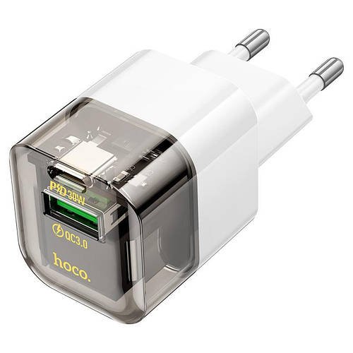 Зарядний пристрій Hoco C131A dual-port USB /Type-C PD30W+QC3.0 для телефона 5 W/3 А