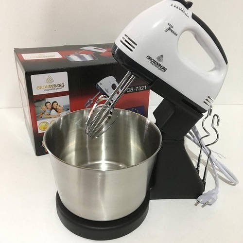 Міксер Crownberg Cb-7321 З Металевою Чашею 300Вт 7 Швидкостей HP227