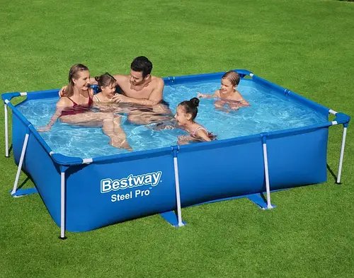 Басейн каркасний прямокутний (228x159x42 см, 1270л) Bestway 12965 Синій