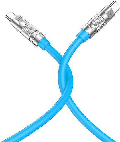 Інтерфейсний кабель DC CL-F28B 60W (PD) TypeC-TypeC 1.2m Blue