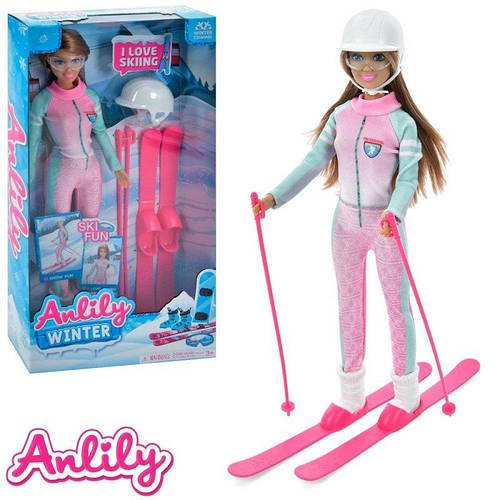 Лялька Anlily Jeans (висота 29 см, лижі, шолом, у коробці) 98005