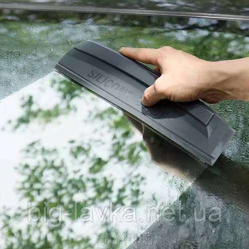 Автомобільний силіконовий скребок для скла та поверхонь  Чорний