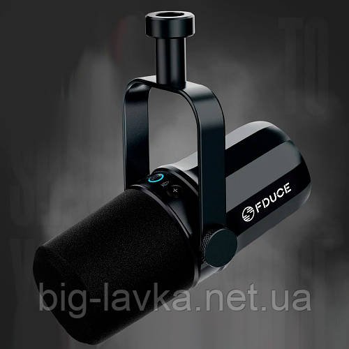 Динамічний підкаст-мікрофон FDUCE SL40 USB XLR  Чорний