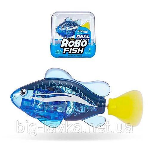 Інтерактивна іграшка Robo Fish Series 2, що активується водою  Синій
