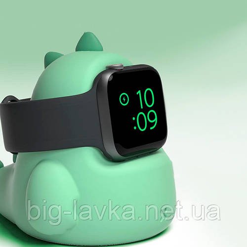 Підставка Динозаврик для зарядного пристрою годинника Apple Watch  Зелений