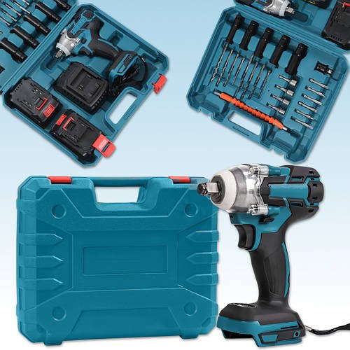 Ударний Гайковерт на 48V з 2 акумуляторами та 25 предметами в кейсі