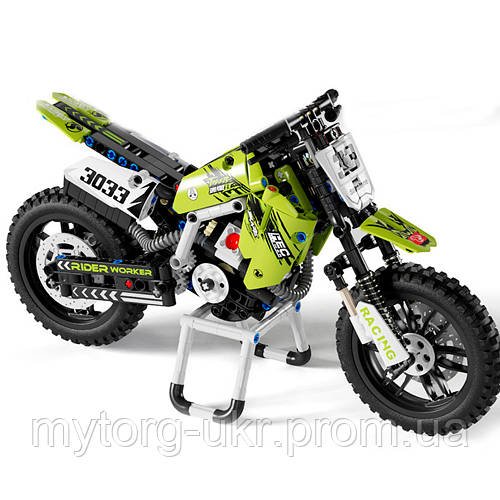 Мотоконструктор Kawasaki KX450 475 деталей  Зелений