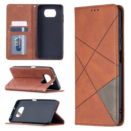 Чохол книжка SHLab Prisma Xiaomi Poco X3 Pro Brown