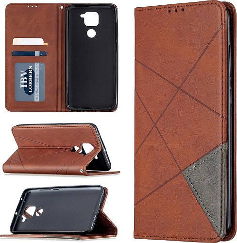 Чохол книжка SHLab Prisma Xiaomi Redmi Note 9 Brown